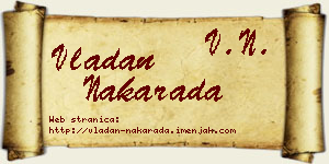 Vladan Nakarada vizit kartica